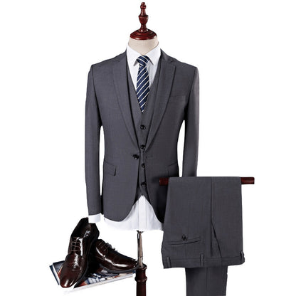 Men's Slim Fit Solid Color Suit Set for Weddings - Modernrush.us