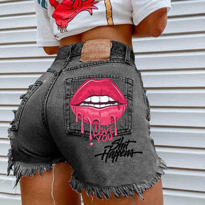 Women's Fashion Ripped Denim Shorts - Modernrush.us