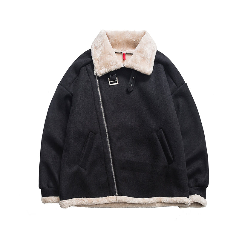 Men's Thick Wool Blend Jacket - Korean Style