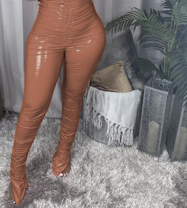 European and American Style Women's Side Slit Leggings