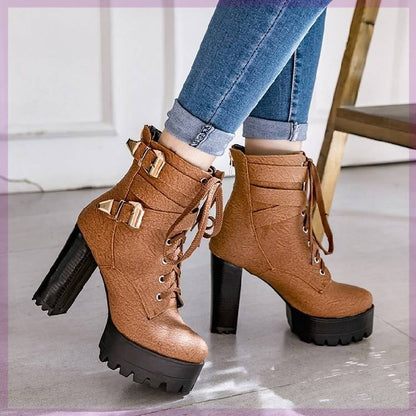 New British Style High Heeled Martin Boots (Sizes 40-43) - Modernrush.us