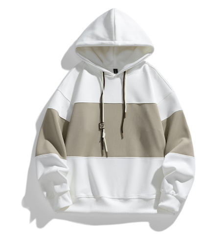 Men's Autumn Turtleneck Color Block Hoodie Sweater