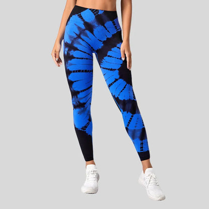 High Waist Hip Lift High Elastic Tie-dye Seamless Yoga Pants - Modernrush.us