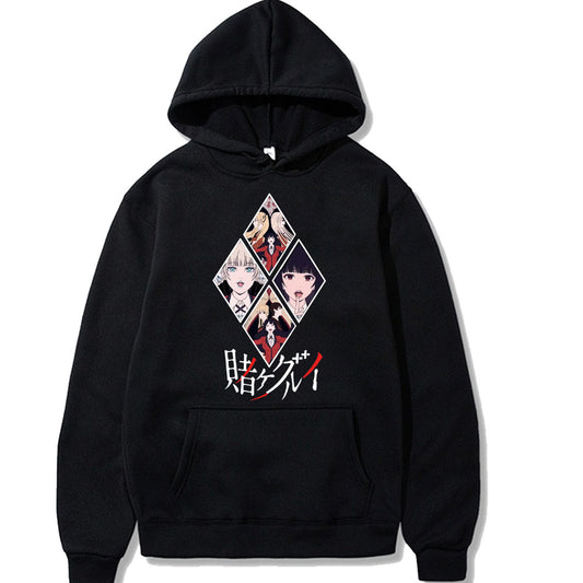 Kakegurui Printed Loose Fit Hoodie Sweatshirt