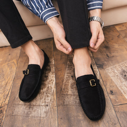 Men's Suede Slip-On Loafers - Casual Driving Shoes - Modernrush.us