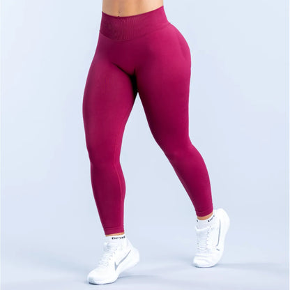 Women's Seamless Low Waist Pleated Hip Lift Fitness Yoga Pants - Modernrush.us