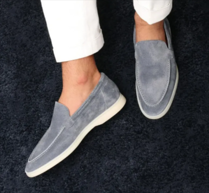 Men's Matte Suede Slip-On Loafers – Stylish and Comfortable - Modernrush.us