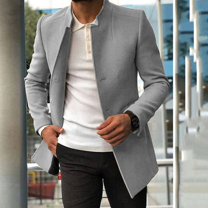 2023 Men's Casual Slim Fit Wool Coat for Fall - Modernrush.us