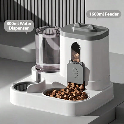 4 Colors Gravity Pet Feeder Water Dispenser Cute Cat Shaped Automatic Food Water Bowl Large Capacity Detachable Stable Anti Slip Base Feeding Supplies For Cats Puppies Small Animals Home Indoor Use - Modernrush.us