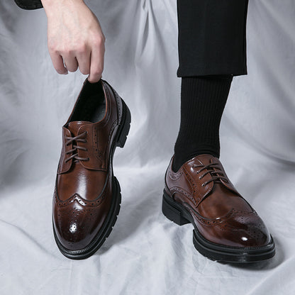 Men's Leather Brogue Formal Shoes for Spring & Autumn - Modernrush.us