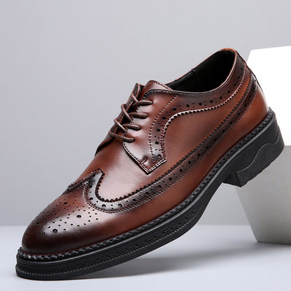 2024 Spring Men's Brogue Leather Dress Shoes - Modernrush.us