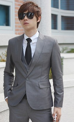 Men's Slim Fit Solid Color Suit Set for Weddings - Modernrush.us