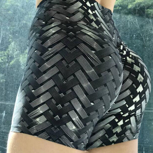 Digital Print Yoga Shorts for Fitness and Sports