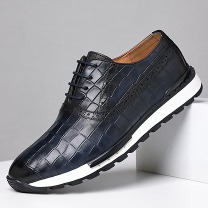 Men's British Lace-Up Casual Calf Leather Shoes - Modernrush.us
