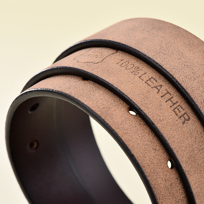 Wholesale Women's Genuine Leather Belt with Round Buckle