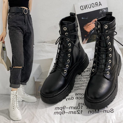 Women's Fashion Thick-Soled Martin Boots (Autumn/Winter) - Modernrush.us