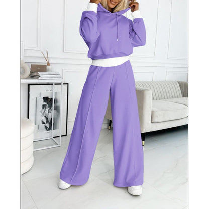 Autumn Winter Women's Hoodie Two-Piece Set
