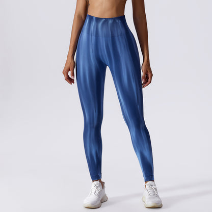 Seamless High-Waisted Tie-Dye Yoga Pants for Women - Modernrush.us