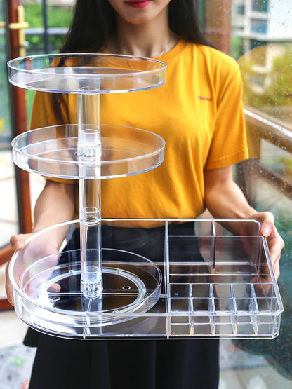 Acrylic Makeup Organizer with Rotating Storage Rack - Modernrush.us