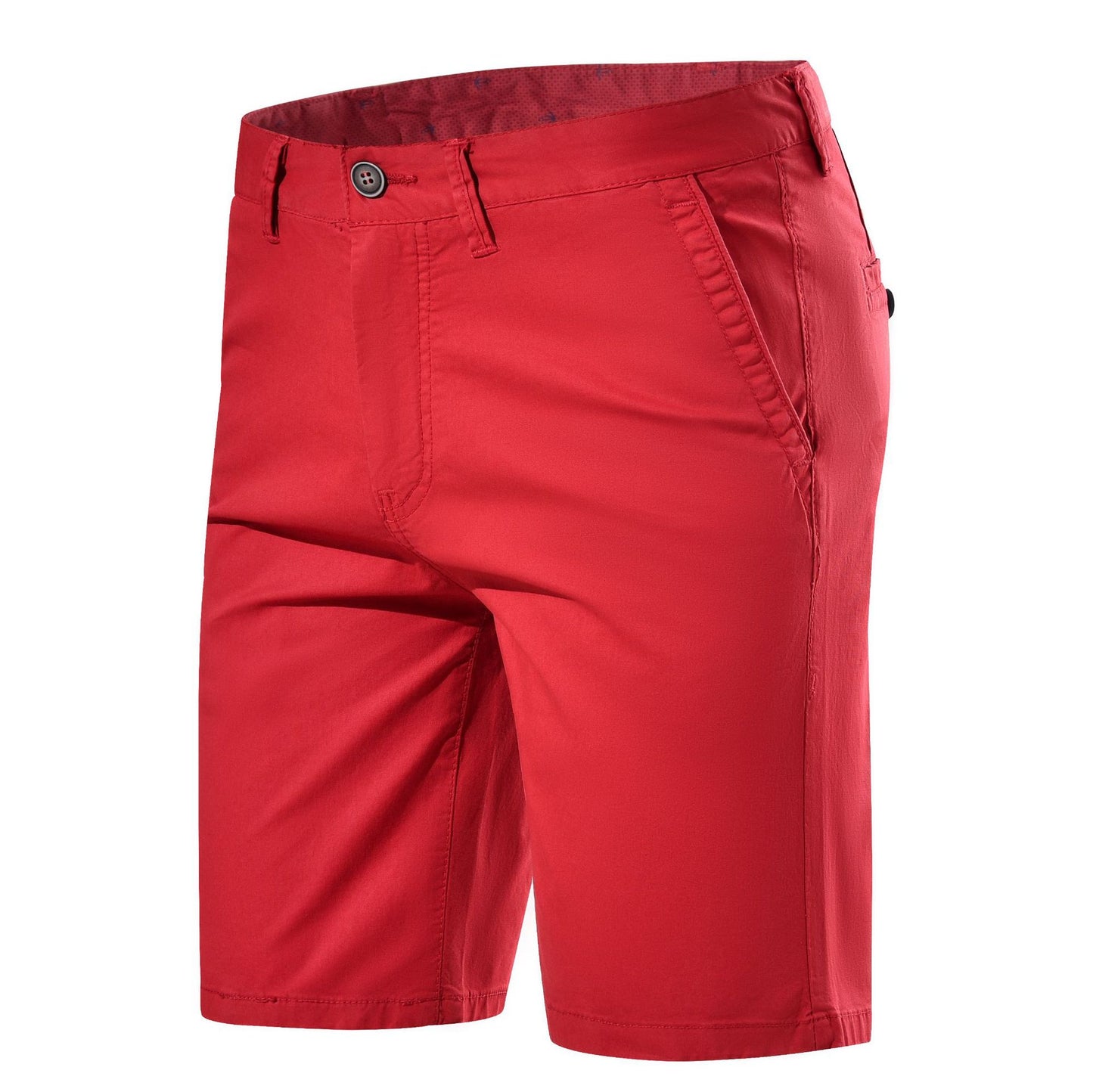 Men's Summer Blue Casual Cotton Shorts (Straight Fit)