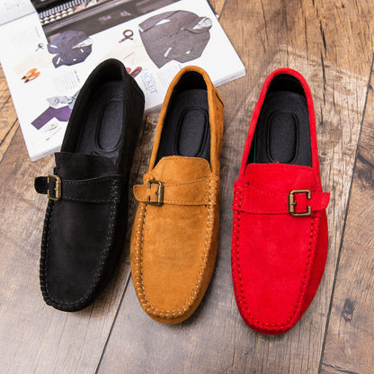 Men's Suede Slip-On Loafers - Casual Driving Shoes - Modernrush.us