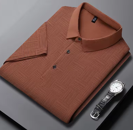 Men's Textured Polo Shirt (Short Sleeve, One Piece)