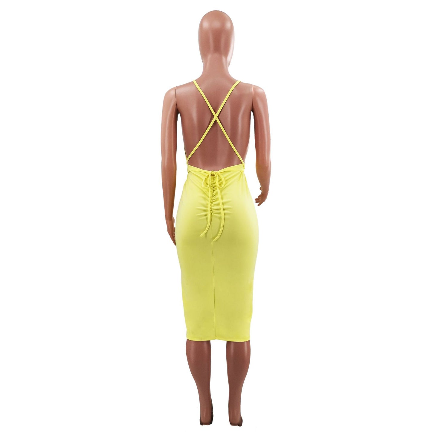 2019 Women's Deep V Backless Bodycon Dress (Amazon)