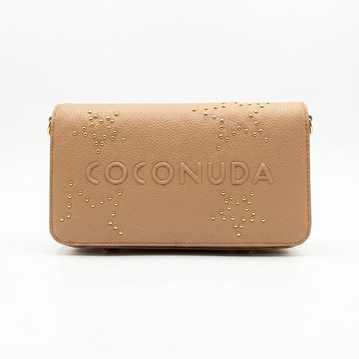 Coconuda Borsa Tracolla in Ecopelle con Logo in Rilievo e Borchie