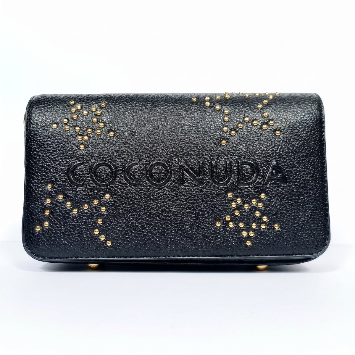 Coconuda Borsa Tracolla in Ecopelle con Logo in Rilievo e Borchie