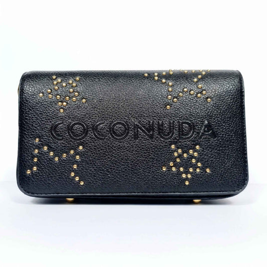 Coconuda Borsa Tracolla in Ecopelle con Logo in Rilievo e Borchie