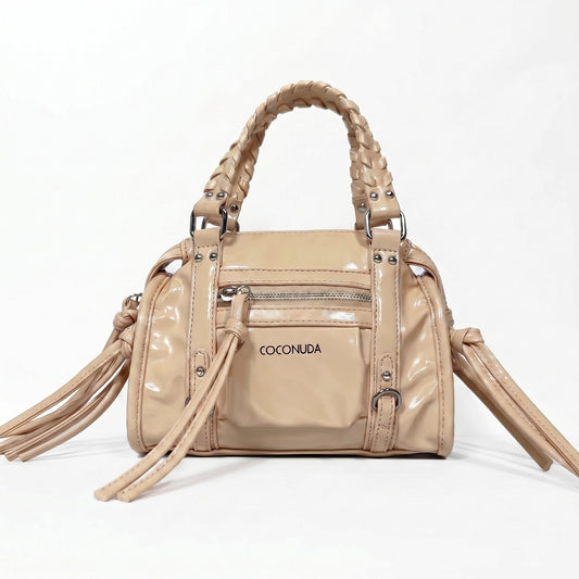 Coconuda Mini Bauletto con Manici Intrecciati e Frange
