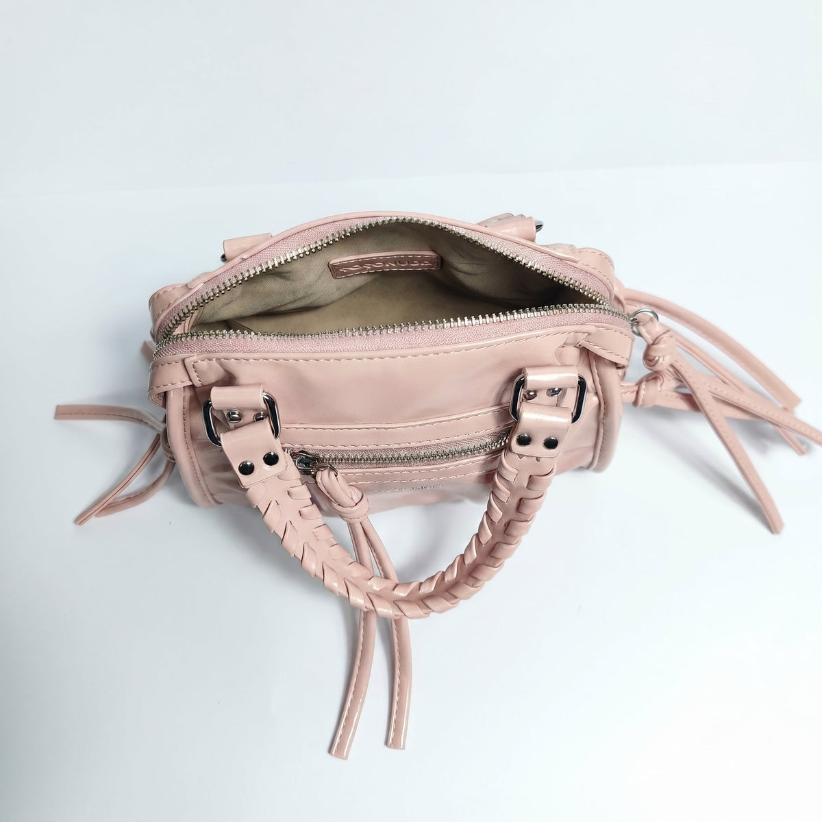 Coconuda Mini Bauletto con Manici Intrecciati e Frange