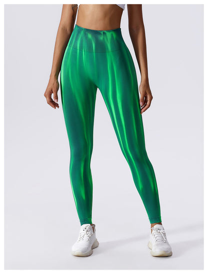 Seamless High-Waisted Tie-Dye Yoga Pants for Women - Modernrush.us