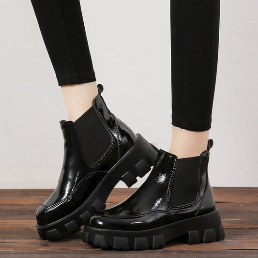 Women's Thick-Soled British Style Martin Boots