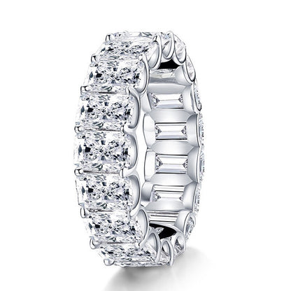 Sterling Silver Ring with High Carbon Diamond Simulant - Modernrush.us
