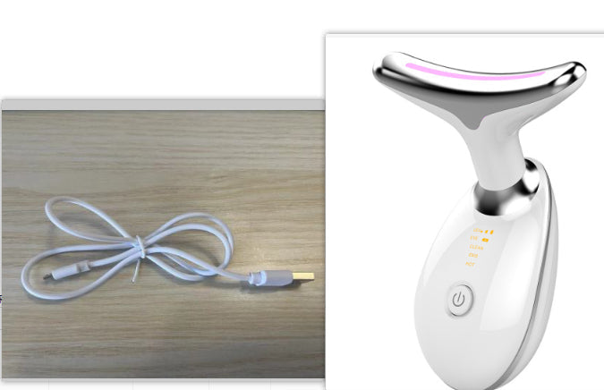 Massaggiatore termico EMS per il collo: lifting e rassodamento, dispositivo elettrico a microcorrente per la rimozione delle rughe