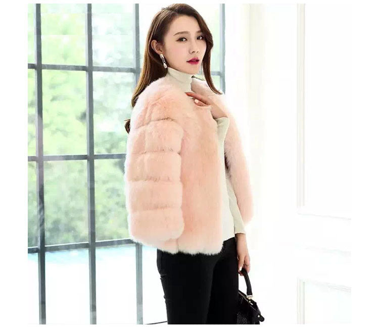 Faux Fur Coat, Fox Fur Jacket, Short Fur Outerwear