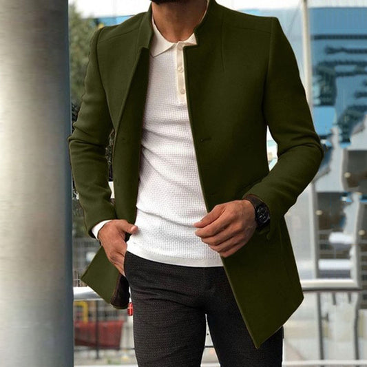 2023 Men's Casual Slim Fit Wool Coat for Fall