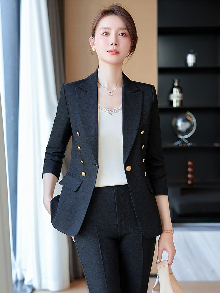 Women's Slim Fit Double-Breasted Blazer
