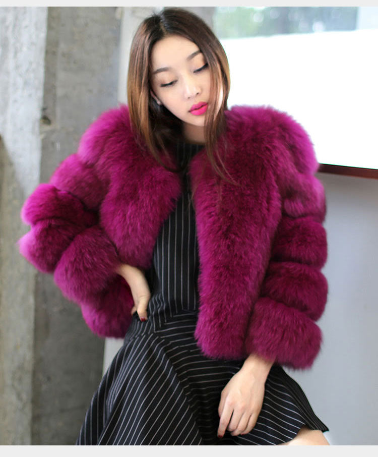 Faux Fur Coat, Fox Fur Jacket, Short Fur Outerwear