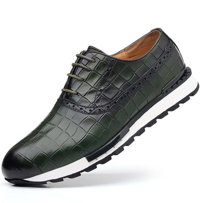 Men's British Lace-Up Casual Calf Leather Shoes - Modernrush.us