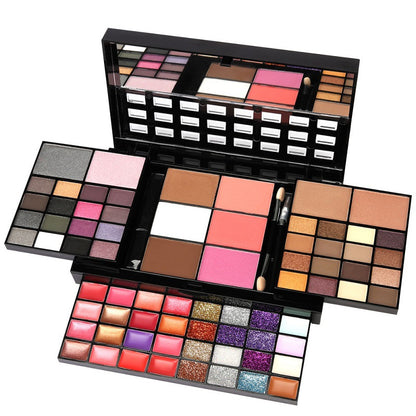 74-Color Makeup Palette Set with Eyeshadow and Highlighter - Modernrush.us