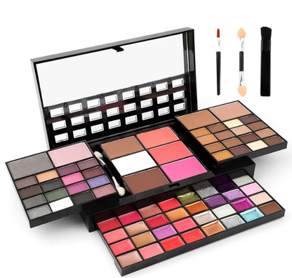 74-Color Makeup Set: Lip Gloss, Blush, Eyeshadow & Highlight Palette - Modernrush.us