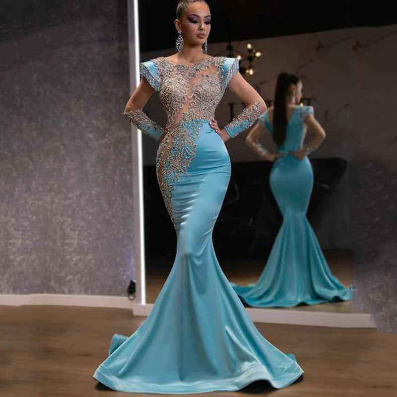 Embroidered Lace Bodycon Dress for Women (Plus Size)