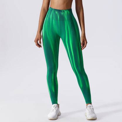 Seamless High-Waisted Tie-Dye Yoga Pants for Women - Modernrush.us