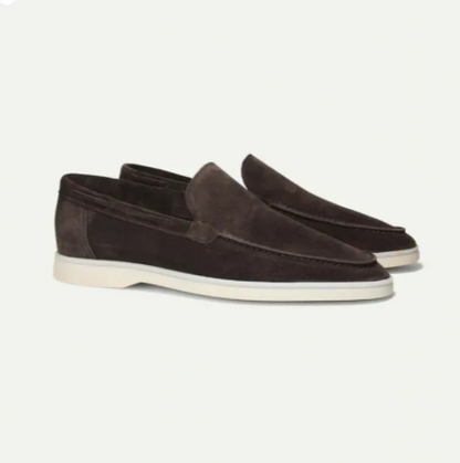 Men's Matte Suede Slip-On Loafers – Stylish and Comfortable - Modernrush.us