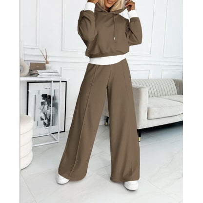 Autumn Winter Women's Hoodie Two-Piece Set