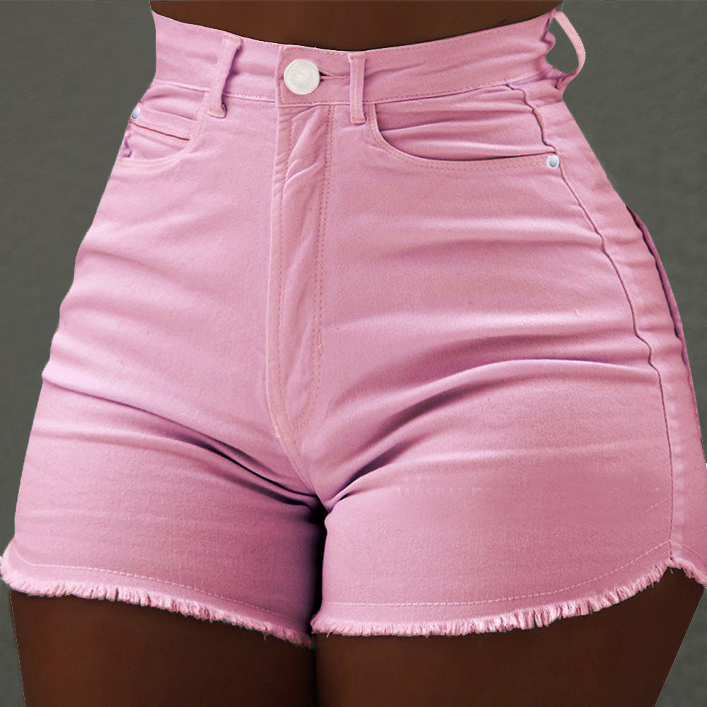 2019 Summer Slim Fit Denim Shorts with Pockets