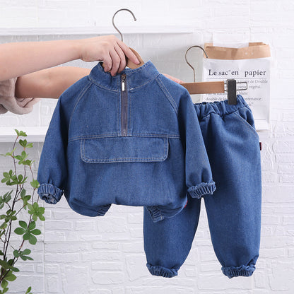 Spring Denim Set for Kids - Stylish Two-Piece