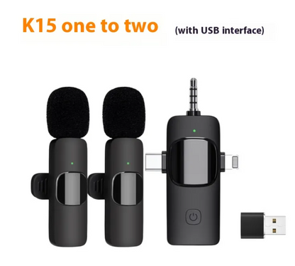 Wireless Collar Clip Microphone Three-in-one Three Connector Mini Microphone 35 Hole - Modernrush.us